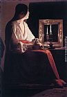 Georges de La Tour The Penitent Magdalen painting